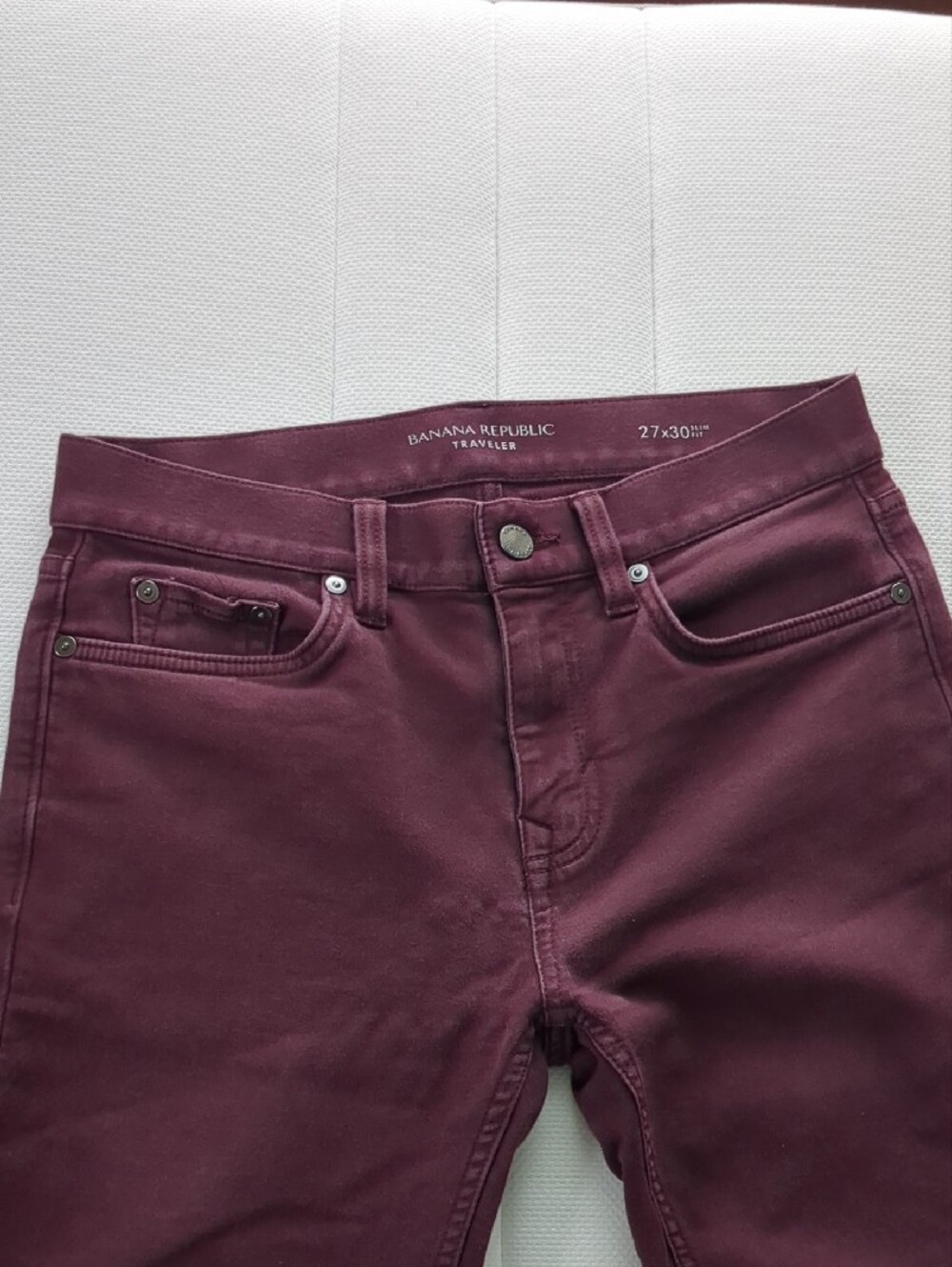 Banana Republic Deep Wine Skinny Jeans 27x30 - Picture 3 of 3